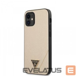 Tagakaaned Guess iPhone 12 mini 5.4'' Saffiano V Stitch Cover Gold