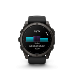Nutikell Garmin  Fenix 9 &ndash; 51mm, Carbon Grey DLC Titanium with Black Silicone Band