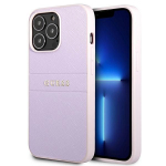 Tagakaaned Guess  Guess GUHCP13LPSASBPU iPhone 13 Pro / 13 6.1" purple/purple Saffiano Hot Stamp & Metal Logo