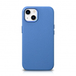 Tagakaaned iCarer  iCarer Litchi Premium Leather Case iPhone 14 Plus Magnetic Leather Case with MagSafe Light Blue (WMI14220711-LB)