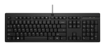 Arvuti klaviatuur HP HP 125 G2 USB Wired Keyboard, Sanitizable, Copilot Key - Black - US ENG