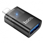 Kaabel Hoco Adapter OTG Lightning to USB A Hoco UA36 black transparent