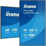 Monitorid Iiyama  LH6575UHS-B2AG 65" 4K UHD Professional Digital Signage 24/7 display featuring Android OS, FailOver and Intel&reg; SDM slot
