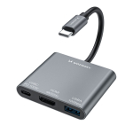 &Uuml;leminek Wozinsky  Hub Wozinsky WHCH-01 USB-C PD 100W HDMI 4K@30Hz USB-A 10Gbps - gray
