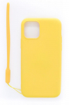 Tagakaaned Evelatus Apple iPhone 11 Pro Soft Touch Silicone Case with Strap Yellow