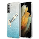 Tagakaaned Guess  Guess GUHCS21MPCUGLSBL S21+ G996 blue/blue hardcase Glitter Gradient Script