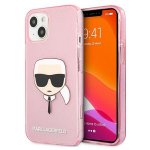 Tagakaaned Karl Lagerfeld  Karl Lagerfeld Glitter Karl's Head Case for iPhone 13 mini - Pink