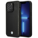 Tagakaaned BMW  BMW Leather Diamond Pattern case for iPhone 14 Pro - black