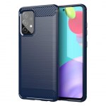 Tagakaaned Hurtel  Carbon Case Flexible Cover TPU Case for Samsung Galaxy A72 4G blue