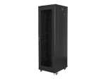 Serverid Lanberg  Rack cabinet 19" free-standing 42U/600x800 (flat pack) with mesh door, black |