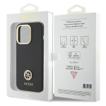 Tagakaaned Guess  Guess Silicone Logo Strass 4G Case for iPhone 15 Pro - Black