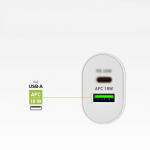 Adaptrid SBS  SBS TETRPD20W 20W USB-A USB-C Wall Charger with Power Delivery - White