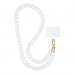 Muu OEM  PANAMA LONG Phone lanyard, Phone pendant / cord length 80cm (40cm in the loop) / on neck - white