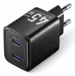 Laadijad ja juhtmed Vention  MOBILE CHARGER WALL 45W USB-C/2P BLACK FEFB0-EU