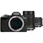 Digitaalne kaamera Canon | EOS R50 + RF-S 18-45mm F4.5-6.3 IS STM + RF-S 55-210mm F5-7.1 IS STM (SIP) | Megapixel 24.2 MP | Image stabilizer | ISO sensitivity (max) 32000 | Display diagonal 2.95 " | Wi-Fi | Video recording | Automatic, manual | CMOS  ...