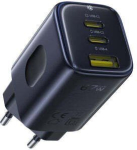 Adaptrid Baseus  Sienas atrais ladetajs PicoGo AE11 67W USB-A + 2xUSB-C QC PD  melns