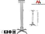 Projektori tarvikud Maclean  Maclean Mount ceiling for the projector MC-581 (430 mm - 656 mm; 20 kg; silver color)