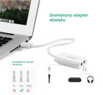 Helikaart Ugreen  Ugreen 30724 USB 2.0 Skaņas karte uz vada 15cm ar 3.5mm ar Audio un Mikrofona izeju Melna