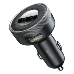 Muud kaubad Baseus  Baseus Enjoy FM transmitter car charger LED 2x USB / 3.5mm jack wireless MP3 player Bluetooth 5.0 3.4A black (CCLH-01) - OUTLET