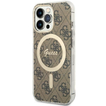 Tagakaaned Guess  Guess GUHMP13LH4STW iPhone 13 Pro / 13 6.1" brown/brown hardcase 4G MagSafe