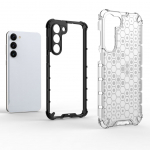 Tagakaaned Hurtel  Honeycomb case for Samsung Galaxy S23+ armored hybrid cover transparent