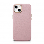 Tagakaaned iCarer  iCarer Litchi Premium Leather Case iPhone 14 Plus Magnetic Leather Case with MagSafe Pink (WMI14220711-PK)