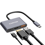 &Uuml;leminek Canyon  CANYON hub DS-4 3in1 USB-C Grey