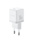 Adaptrid Baseus Sienas atrais ladetajs Palm 30W USB-C QC3.0 PD3.0 ar USB-C kabeli 1 m balts