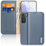 Tagakaaned Dux Ducis  Dux Ducis Hivo Leather Flip Cover Genuine Leather Wallet For Cards And Documents Samsung Galaxy S22 + (S22 Plus) Blue