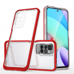 Tagakaaned Hurtel  Clear 3in1 Case for Xiaomi Redmi 10 Frame Gel Cover Red