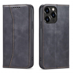 Tagakaaned Hurtel  Magnet Fancy Case case for iPhone 14 Pro Max flip cover wallet stand black