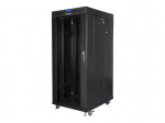 Serverid Lanberg Rack cabinet 19" free-standing 27U/800x1200 (flat pack) with glass door lCD, black |
