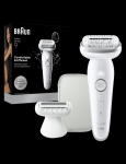 Epilaator Braun Silk-&eacute;pil 9 SES9-030 Epilator, Wet & Dry, White/Silver