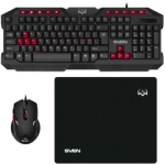 Arvuti klaviatuur Sven Gaming combo keyboard+mouse+pad GS-9200 (114 keys  8 add. keys 800-2400DPI 5+1keys) SV-018221 (6438162018221)