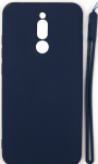 Tagakaaned Evelatus Xiaomi Redmi 8 Soft Touch Silicone Case with Strap Dark Blue