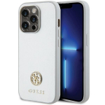 Tagakaaned Guess  Guess Strass Metal Logo case for iPhone 15 Pro - silver