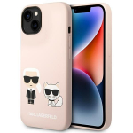Tagakaaned Karl Lagerfeld  Karl Lagerfeld KLHMP14SSSKCI iPhone 14 6.1 "hardcase light pink / light pink Silicone Karl & Choupette Magsafe