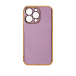 Tagakaaned Hurtel  Lighting Color Case for Xiaomi Redmi Note 11 gel cover with gold frame purple