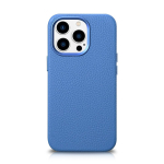 Tagakaaned iCarer iCarer Litchi Premium Leather Case iPhone 14 Pro Max Magnetic Leather Case with MagSafe Light Blue (WMI14220712-LB)