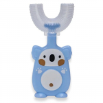 Hambahari Kiddyz U1 Manual Tooth brush kids 2&ndash;6 years U shape soft silicone bristles + Dustproof case Blue
