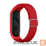 Rihm iLike Mi Band 3/4/5/6 Braided Fabric Strap Red