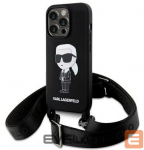 Tagakaaned Karl Lagerfeld Apple iPhone 15 Pro Max 6.7 hardcase Crossbody Silicone Ikonik Black