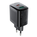 Adaptrid Acefast  Acefast A106 GaN PD 45W USB-C USB-A Wall Charger - Black
