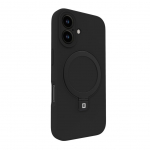 Tagakaaned Evelatus Apple iPhone 16 Premium Magsafe with Stand Soft Touch Silicone Case Black