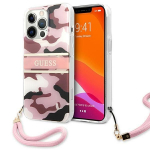 Tagakaaned Guess  Guess GUHCP13LKCABPI iPhone 13 Pro / 13 6.1" pink/pink hardcase Camo Strap Collection
