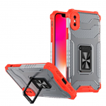 Tagakaaned Hurtel  Crystal Ring Case Kickstand Tough Rugged Cover for iPhone XS Max red