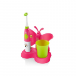 Hambahari ETA Toothbrush with water cup and holder Sonetic 129490070 Battery operated, For kids, Number of brush heads included 2, Pink