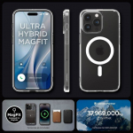 Muu Spigen SPIGEN case ULTRA HYBRID MAG compatible with MagSafe for IPHONE 16 Pro frost clear
