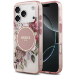 Tagakaaned Guess  Guess IML Flower & Tonal Circle MagSafe Case for iPhone 18 Pro Max / 17 Pro Max - pink