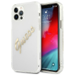 Tagakaaned Guess  Guess GUHCP12MKTRSVGO iPhone 12/12 Pro 6.1" Transparent hardcase Vintage Script Gold